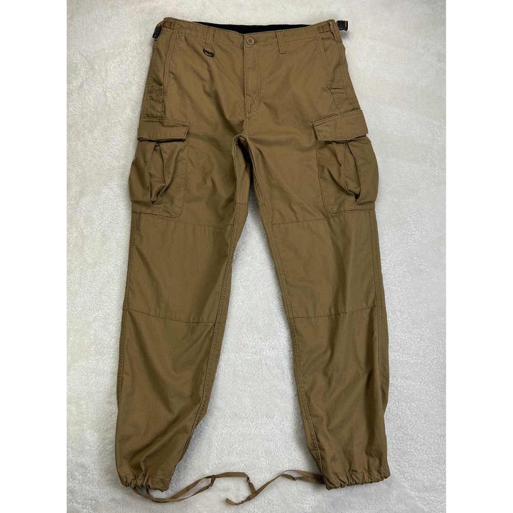 Proper Cargo Pants Mens M/R Brown Ripstop Mid Rise Double Knee Utility Pockets‎
